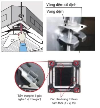 Alternative view of Dàn lạnh âm trần cassette 4 hướng thổi Toshiba 5.0 HP MMU-UP0481HP-E